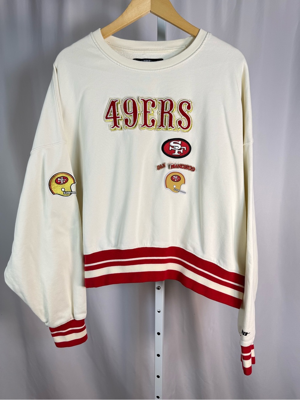 Pro Standard XL San Francisco 49ers NFL Crewneck Sweater Red Retro Vintage